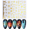 Red Halloween 3D Nail Sliders Scary Bloody Hand Lips Nail Art Design DIY Gel Stickers Decal Autumn Manicure Decoration