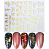 Red Halloween 3D Nail Sliders Scary Bloody Hand Lips Nail Art Design DIY Gel Stickers Decal Autumn Manicure Decoration