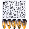Red Halloween 3D Nail Sliders Scary Bloody Hand Lips Nail Art Design DIY Gel Stickers Decal Autumn Manicure Decoration