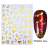 Red Halloween 3D Nail Sliders Scary Bloody Hand Lips Nail Art Design DIY Gel Stickers Decal Autumn Manicure Decoration