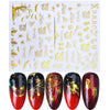 Red Halloween 3D Nail Sliders Scary Bloody Hand Lips Nail Art Design DIY Gel Stickers Decal Autumn Manicure Decoration