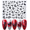 Red Halloween 3D Nail Sliders Scary Bloody Hand Lips Nail Art Design DIY Gel Stickers Decal Autumn Manicure Decoration