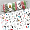 Christmas Elk Snowflakes Adhesive 3D Nail Stickers New Blood Hand Footprint Skull Head Bat Easter Halloween Slider Decals Decor