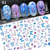 Christmas Elk Snowflakes Adhesive 3D Nail Stickers New Blood Hand Footprint Skull Head Bat Easter Halloween Slider Decals Decor