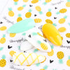 3D Lemon Pineapple Nail Art Yellow Stickers Nail Decals Winter Adhesive Colorful Fruit Papaya Manicure Slider Foil