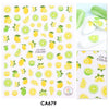 3D Lemon Pineapple Nail Art Yellow Stickers Nail Decals Winter Adhesive Colorful Fruit Papaya Manicure Slider Foil