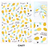 3D Lemon Pineapple Nail Art Yellow Stickers Nail Decals Winter Adhesive Colorful Fruit Papaya Manicure Slider Foil