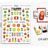 3D Lemon Pineapple Nail Art Yellow Stickers Nail Decals Winter Adhesive Colorful Fruit Papaya Manicure Slider Foil