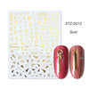 Bronzing Geometric Gold Silver Lines Nail Accessories Stickers For Nails Art False Nails Sticker Manicure Sliders Striping Tape
