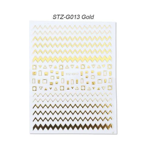 Bronzing Geometric Gold Silver Lines Nail Accessories Stickers For Nails Art False Nails Sticker Manicure Sliders Striping Tape