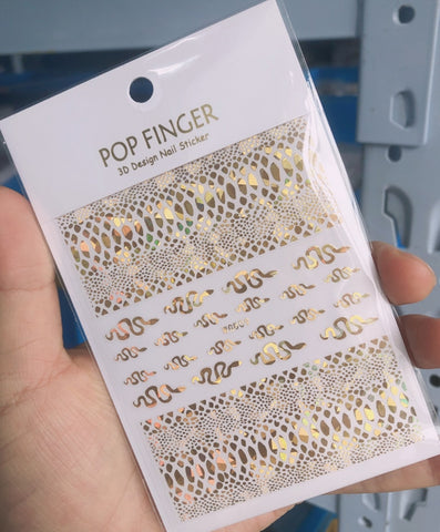 Snake Skin Stickers For Nails Stickers For Nails All For Manicure Nail Art Decorations Design 2021 Embossed 3d Foils Leopard 3D