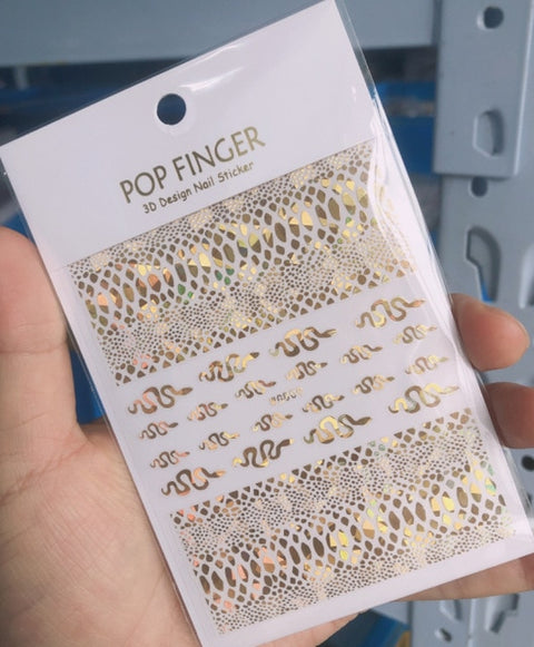 Snake Skin Stickers For Nails Stickers For Nails All For Manicure Nail Art Decorations Design 2021 Embossed 3d Foils Leopard 3D