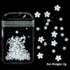 2g White Acrylic Flower Nail Art Decoration Mixed Size Rhinestones Gold Silver Gem Manicure Tool Accessories DIY Nails Design