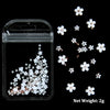 2g White Acrylic Flower Nail Art Decoration Mixed Size Rhinestones Gold Silver Gem Manicure Tool Accessories DIY Nails Design