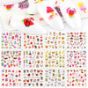12pcs Geometric Nail Sliders Water Sticker Set Animal Deer Watercolor Ink DIY Manicure Design Nail Art Decals Foil