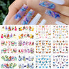 12pcs Geometric Nail Sliders Water Sticker Set Animal Deer Watercolor Ink DIY Manicure Design Nail Art Decals Foil