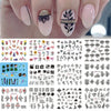 12pcs Geometric Nail Sliders Water Sticker Set Animal Deer Watercolor Ink DIY Manicure Design Nail Art Decals Foil
