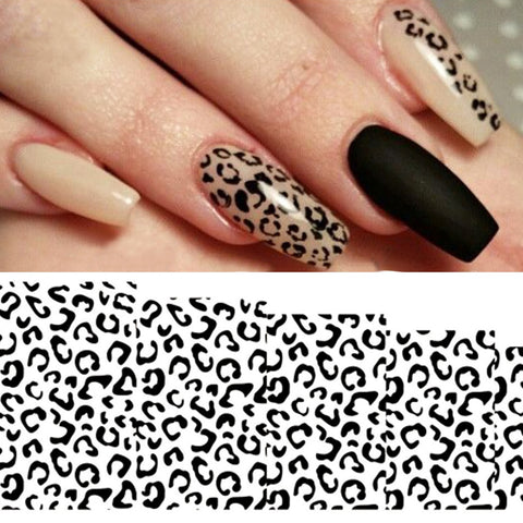 1pcs Sexy Leopard Nail Art Water Transfer Stickers Decals Animal Charm DIY Full Wrap Slider Manicure Decoration Accessory