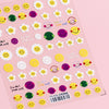 1 Sheet 5D High Quality Ultra-Thin Adhesive Smiley Nail Art Stickers Spring and Summer Cute Smile DIY Manicure Decal Decoration