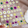 1 Sheet 5D High Quality Ultra-Thin Adhesive Smiley Nail Art Stickers Spring and Summer Cute Smile DIY Manicure Decal Decoration