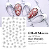 Lovely White Flowers Nail Art  Adhesive Stickers for Nails Cute Paper Parts With Avocado Direct Paste Decals Designs Manicure