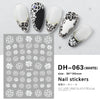 Lovely White Flowers Nail Art  Adhesive Stickers for Nails Cute Paper Parts With Avocado Direct Paste Decals Designs Manicure