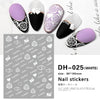 Lovely White Flowers Nail Art  Adhesive Stickers for Nails Cute Paper Parts With Avocado Direct Paste Decals Designs Manicure