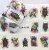 1pc Water Transfer Nail Stickers Decals Nail Art Cartoon Emoticons and Animal Patterns 6.4cm*5.2cm