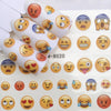 1pc Water Transfer Nail Stickers Decals Nail Art Cartoon Emoticons and Animal Patterns 6.4cm*5.2cm