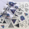 1pc Water Transfer Nail Stickers Decals Nail Art Cartoon Emoticons and Animal Patterns 6.4cm*5.2cm