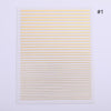 1 Sheet 3D Nail Art Stickers Sliders Geometric Line Image Adhesive Nails Decals Nail Tips Decorations Nail Art Accessories