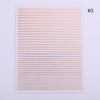 1 Sheet 3D Nail Art Stickers Sliders Geometric Line Image Adhesive Nails Decals Nail Tips Decorations Nail Art Accessories