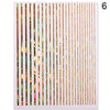 1 Sheet 3D Nail Art Stickers Sliders Geometric Line Image Adhesive Nails Decals Nail Tips Decorations Nail Art Accessories