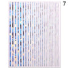 1 Sheet 3D Nail Art Stickers Sliders Geometric Line Image Adhesive Nails Decals Nail Tips Decorations Nail Art Accessories