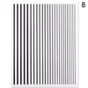 1 Sheet 3D Nail Art Stickers Sliders Geometric Line Image Adhesive Nails Decals Nail Tips Decorations Nail Art Accessories