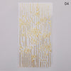 1 Sheet 3D Nail Art Stickers Sliders Geometric Line Image Adhesive Nails Decals Nail Tips Decorations Nail Art Accessories