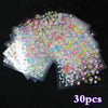 Hot 30sheets 3d White Lace  Nail Art Stickers Adhesive Nail Tips Decoration Accessories DIY Nail Beauty Tools