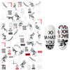 Inscriptions Nail Sticker English Words Letters Sentences Design Nail Art Decorations Manicure Designer Stickers for Nails