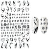 Inscriptions Nail Sticker English Words Letters Sentences Design Nail Art Decorations Manicure Designer Stickers for Nails