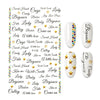 Inscriptions Nail Sticker English Words Letters Sentences Design Nail Art Decorations Manicure Designer Stickers for Nails