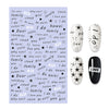 Inscriptions Nail Sticker English Words Letters Sentences Design Nail Art Decorations Manicure Designer Stickers for Nails