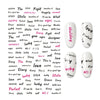 Inscriptions Nail Sticker English Words Letters Sentences Design Nail Art Decorations Manicure Designer Stickers for Nails