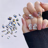 Nail Art Rhinestone Moonlight Stone Mixed Shape  Flat Back Shiny DIY 3D Trendy Fingernail Accesories 12 Styles