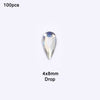 Nail Art Rhinestone Moonlight Stone Mixed Shape  Flat Back Shiny DIY 3D Trendy Fingernail Accesories 12 Styles