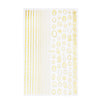 3D Nail Art Stickers Nail Accessories Black Gold Geometric Line Irregular Round Shpe Patterns Self Adhesive Transfer Decals