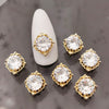 5pcs/lot Korea luxury Zircon Nail Art Parts Alloy Kawaii Accessories Glitter Rhinestone Decoration Charm Nail Material Supplies