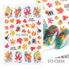 1pcs Maple Leaf Nail Stickers Decals Gold Fall Leaves Flowers Sliders Nail Art Decorations Design Autumn Manicure