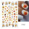 1pcs Maple Leaf Nail Stickers Decals Gold Fall Leaves Flowers Sliders Nail Art Decorations Design Autumn Manicure