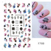 1pcs Maple Leaf Nail Stickers Decals Gold Fall Leaves Flowers Sliders Nail Art Decorations Design Autumn Manicure