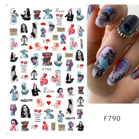 1pcs Maple Leaf Nail Stickers Decals Gold Fall Leaves Flowers Sliders Nail Art Decorations Design Autumn Manicure